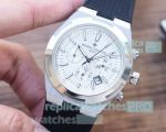 Copy Vacheron Constantin Overseas Stainless Steel White Chronograph Dial 42MM Men Watch